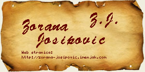 Zorana Josipović vizit kartica